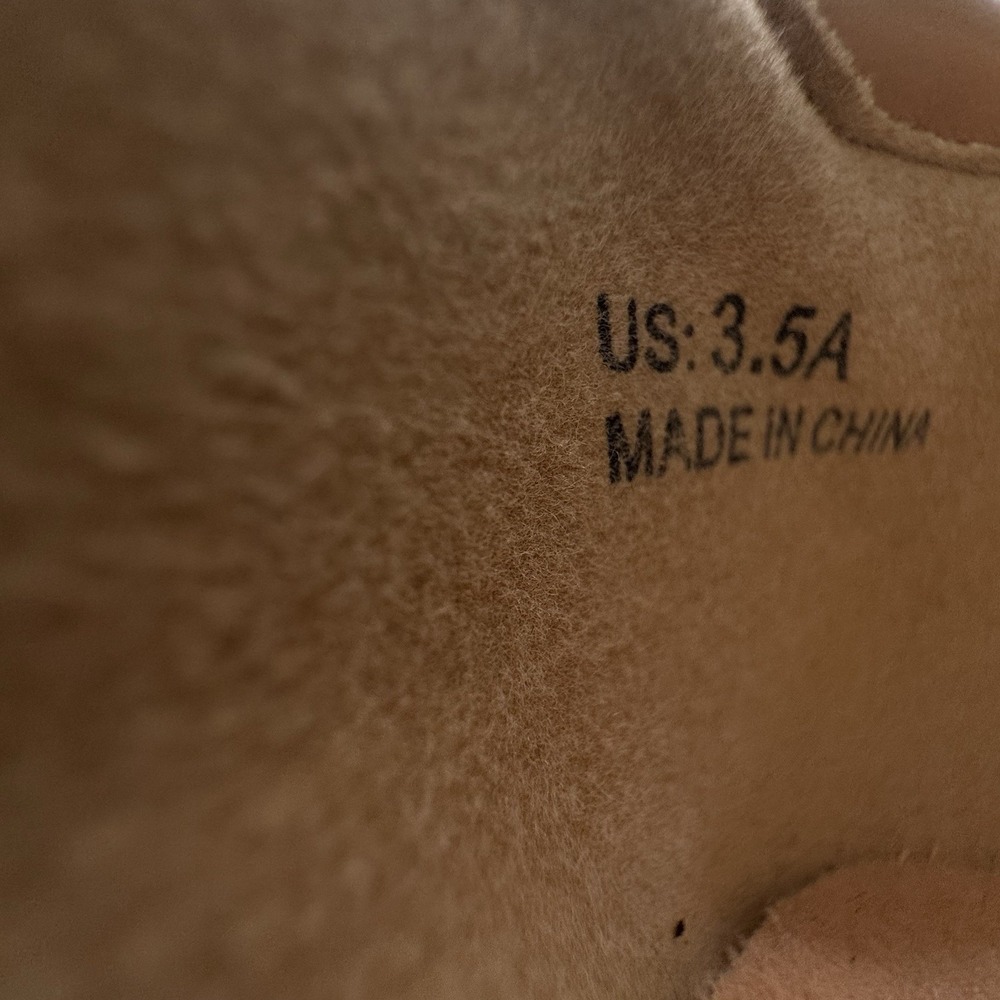 Girls Tan Tap Shoes Size 3.5 A Nude Tan Heeled - Picture 10 of 10